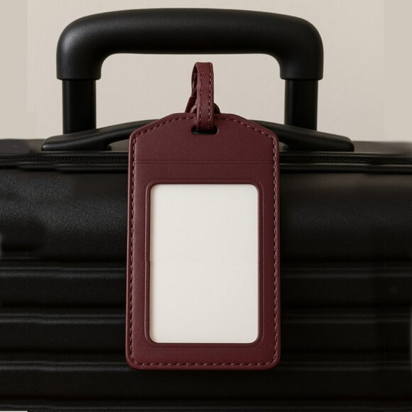 Kate Spade Merlot Leather ID Luggage Tag – New ✈️ - Picture 5 of 5